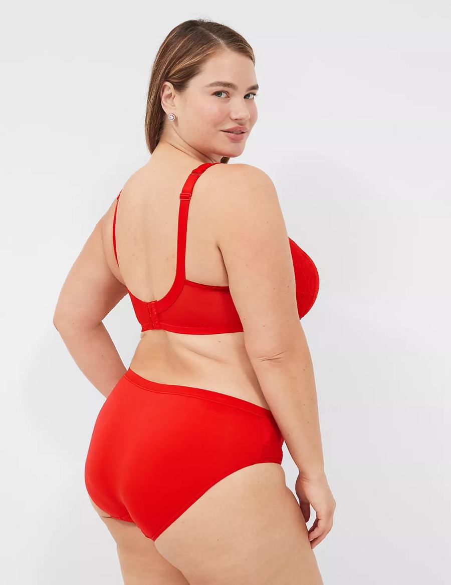 Lane Bryant Lightly Lined Full Coverage With Lace Women Bralettes Red | NQX4567DR