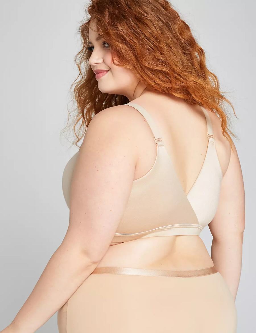 Lane Bryant Lightly Lined Lounge Women Bralettes Beige | WMJ4630NS