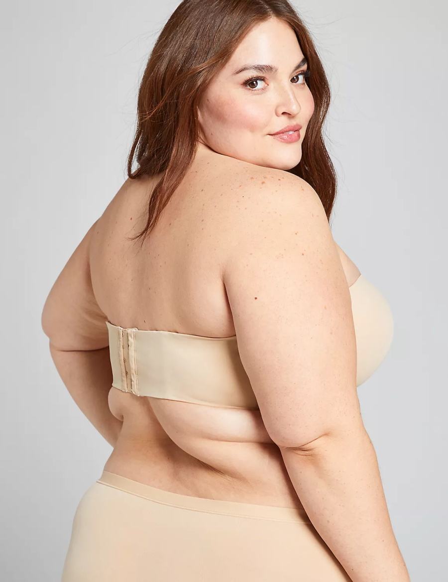 Lane Bryant Lightly Lined Multi-Way Women Strapless Bra Beige | LYC1048VK