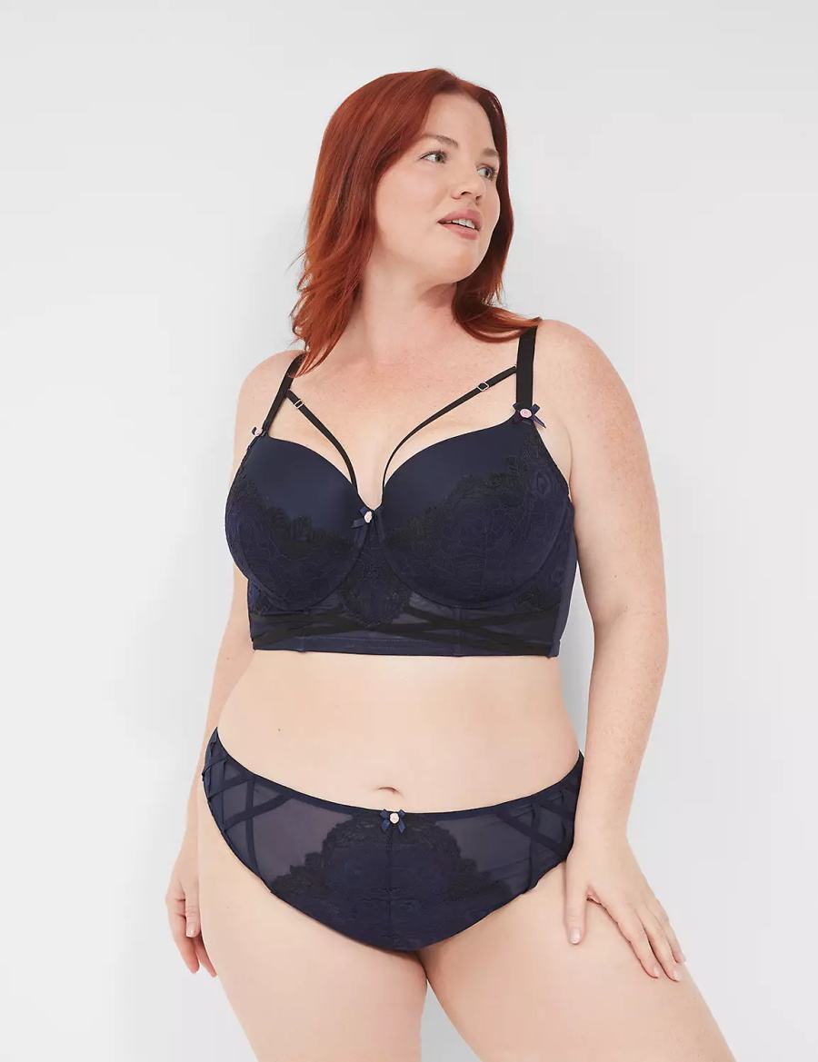 Lane Bryant Longline Boost Women Balconette Bra Blue | CTA8010XY