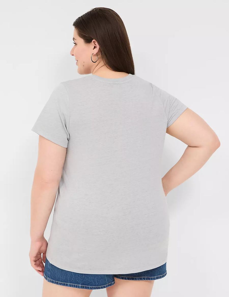 Lane Bryant Minnie Sunshine On My Mind Graphic Tee Women T Shirts Grey | KGD2921MO