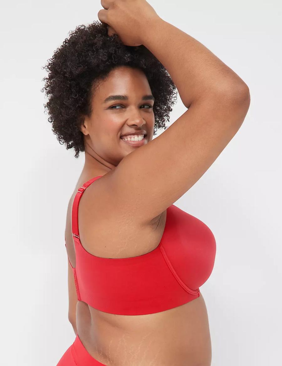 Lane Bryant Modern Luxe Lightly Lined Women Balconette Bra Red | UZY1346JA