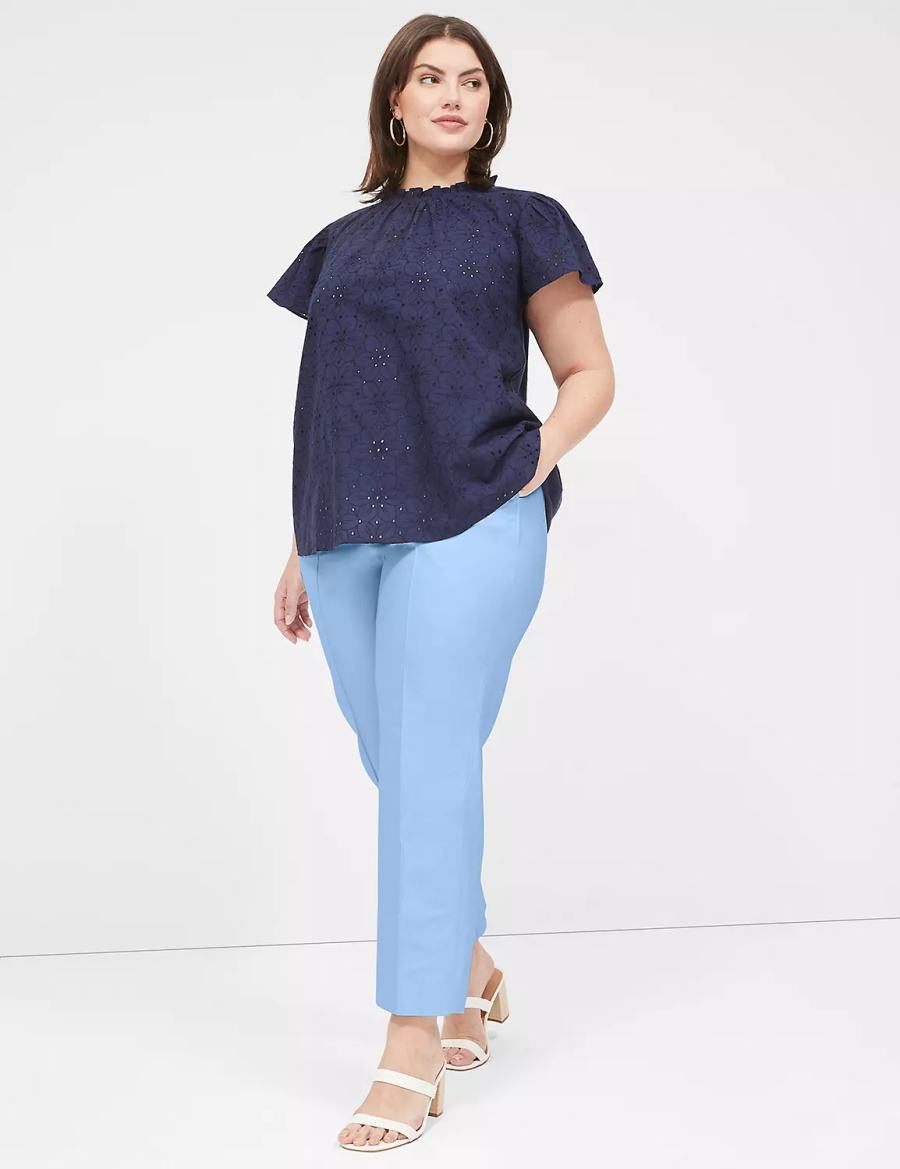 Lane Bryant Modern Straight Ankle Women Pants Blue | XWT10076BT