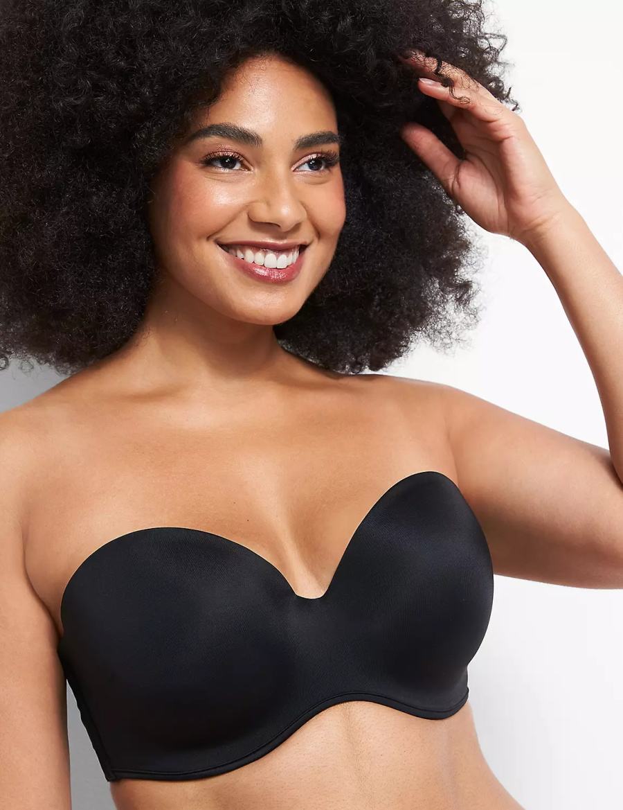 Lane Bryant Multi-Way Boost Women Strapless Bra Black | NTS2064CQ