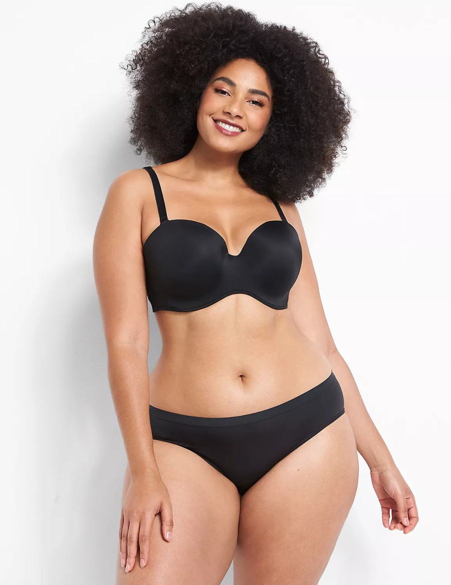 Lane Bryant Multi-Way Boost Women Strapless Bra Black | NTS2064CQ