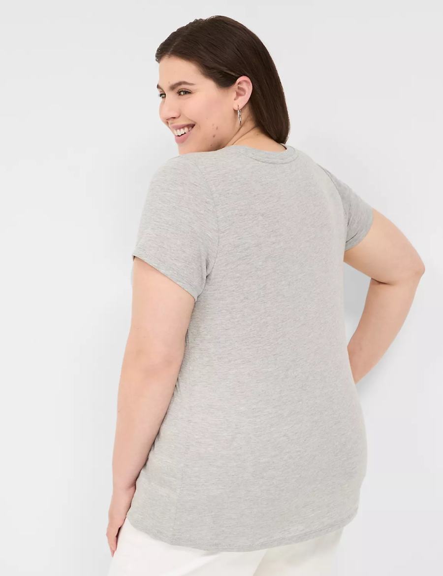 Lane Bryant Nashville Graphic Tee Women T Shirts Light Grey | HJZ19NC