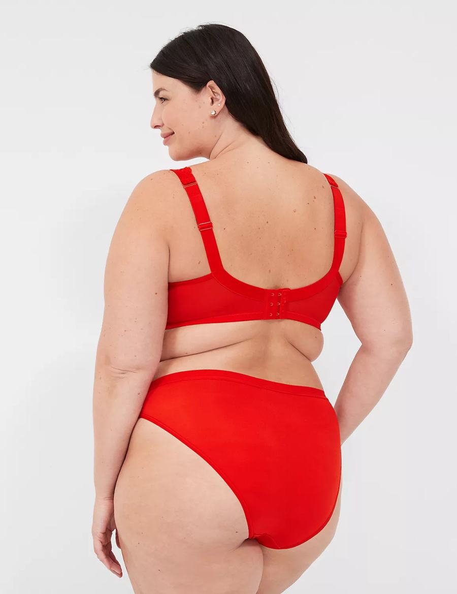 Lane Bryant No-Show French Cut Women Briefs Red | YIK1369IS