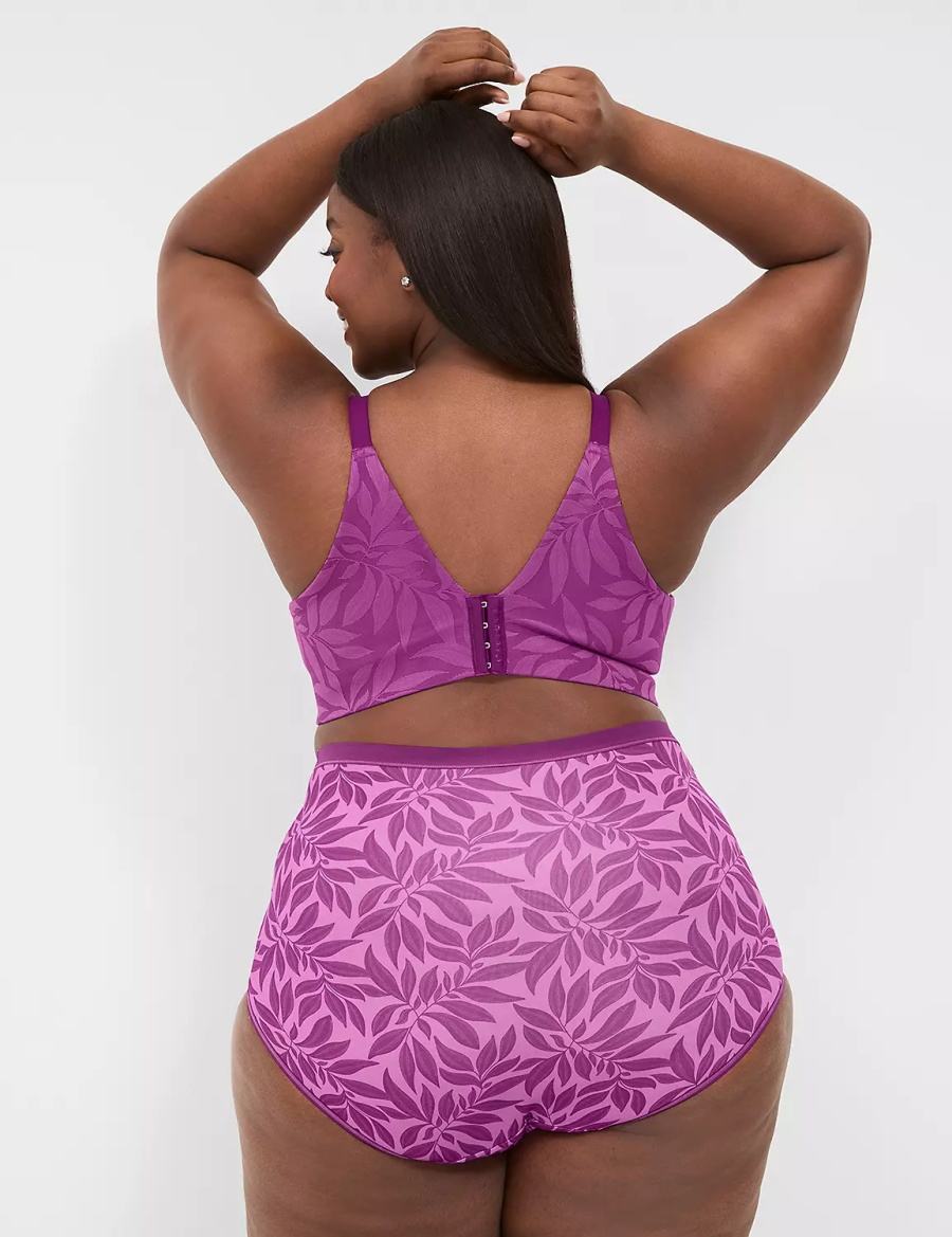 Lane Bryant No-Show High-Waist Women Briefs Purple | FJE2881LK