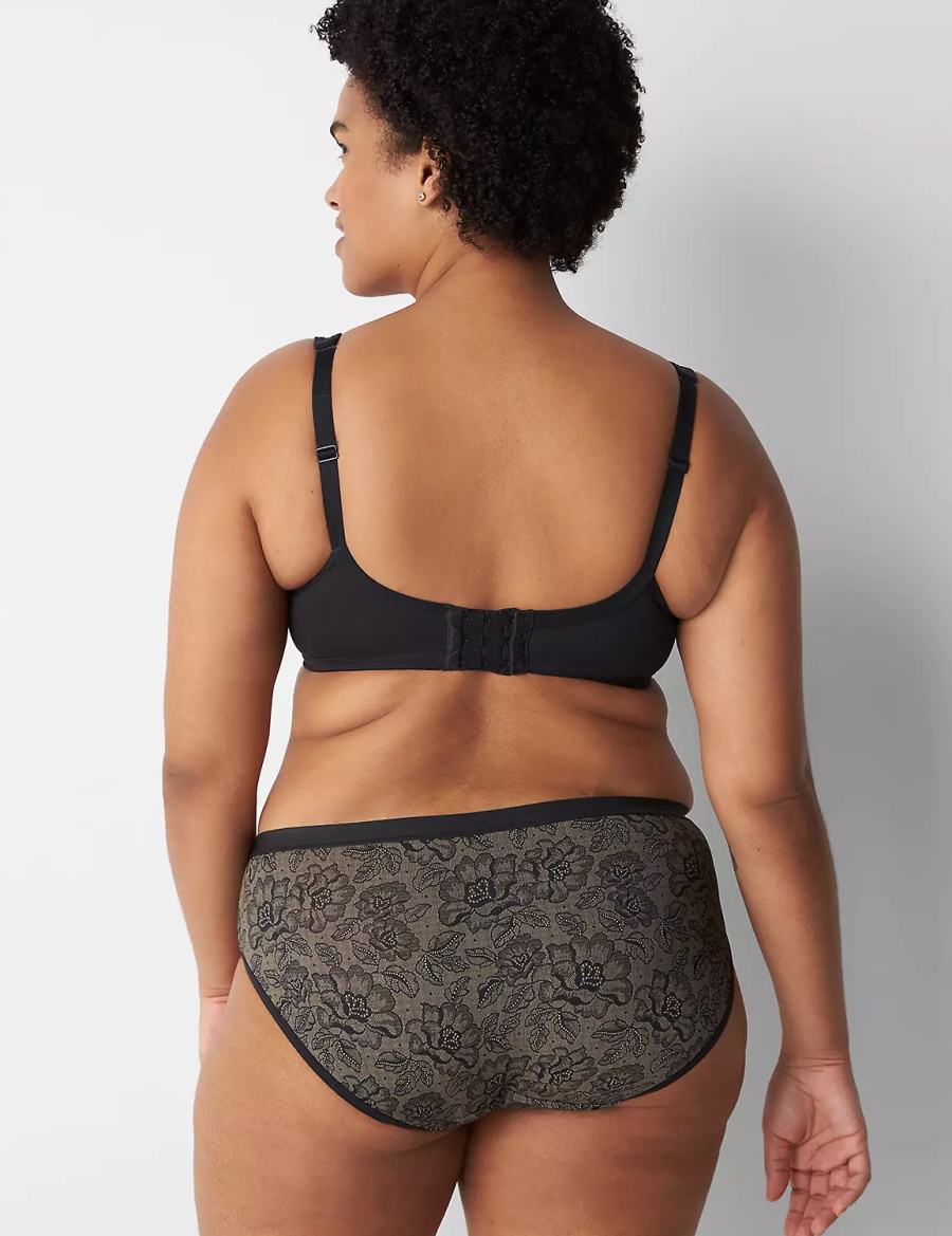 Lane Bryant No-Show Women Hipster Panty Black | BNP6463QR