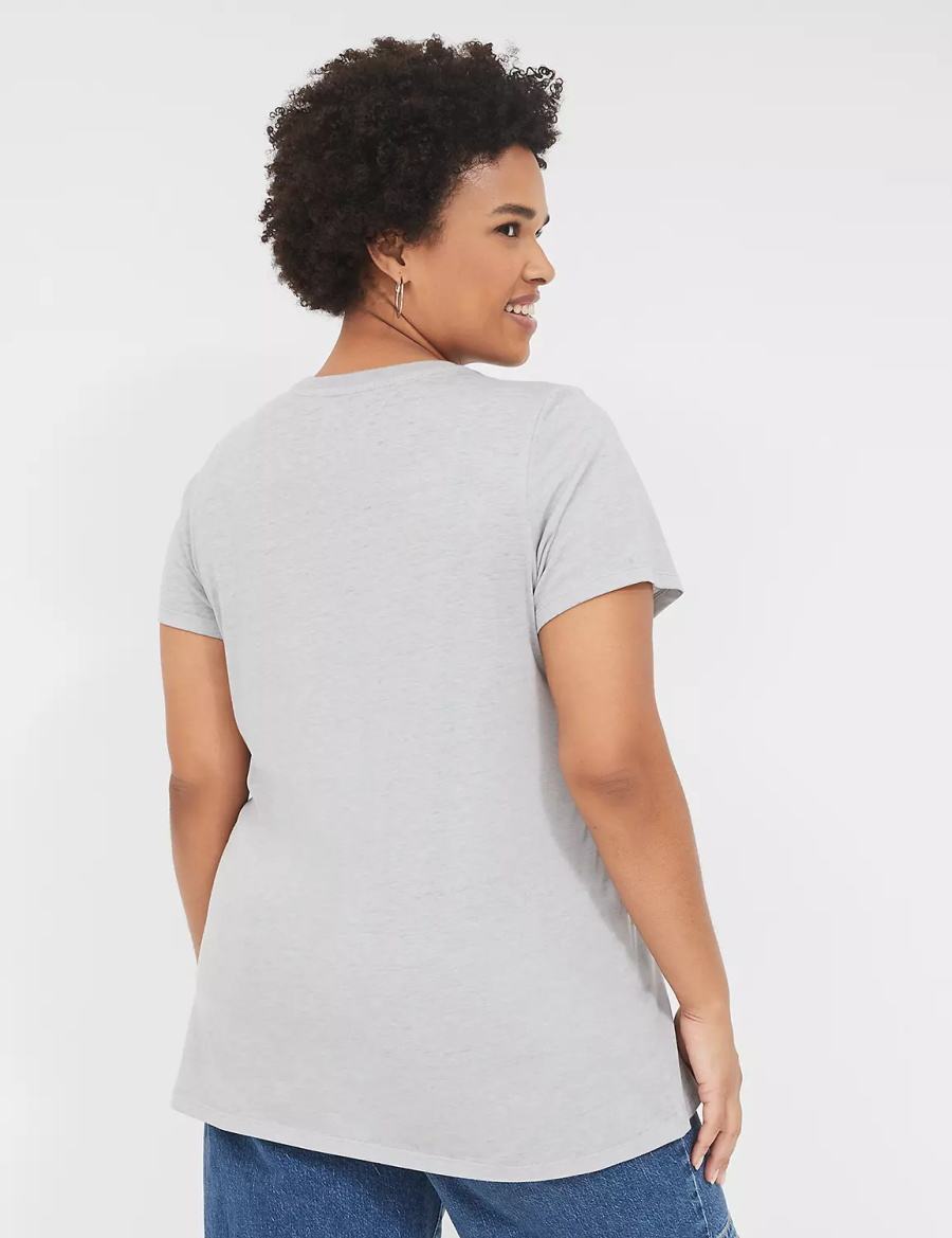 Lane Bryant Nurse Graphic Tee Women T Shirts Grey | BLG1160MP