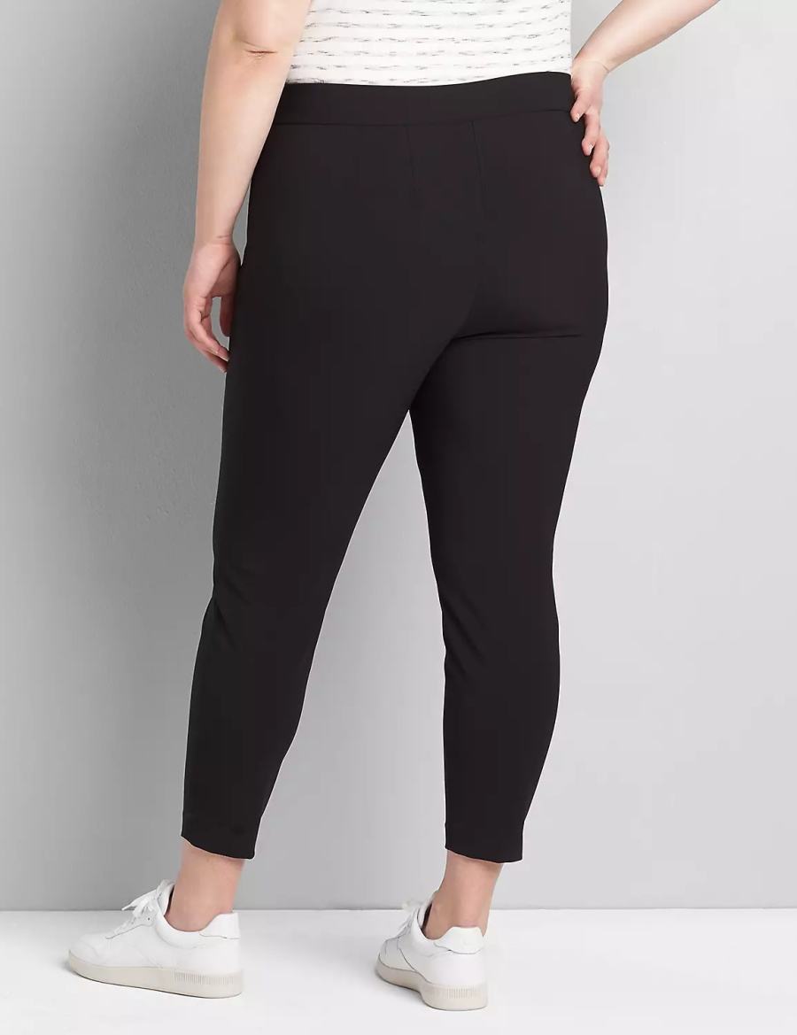 Lane Bryant On-The-Go Slim Ankle Women Pants Black | RUA2322EI