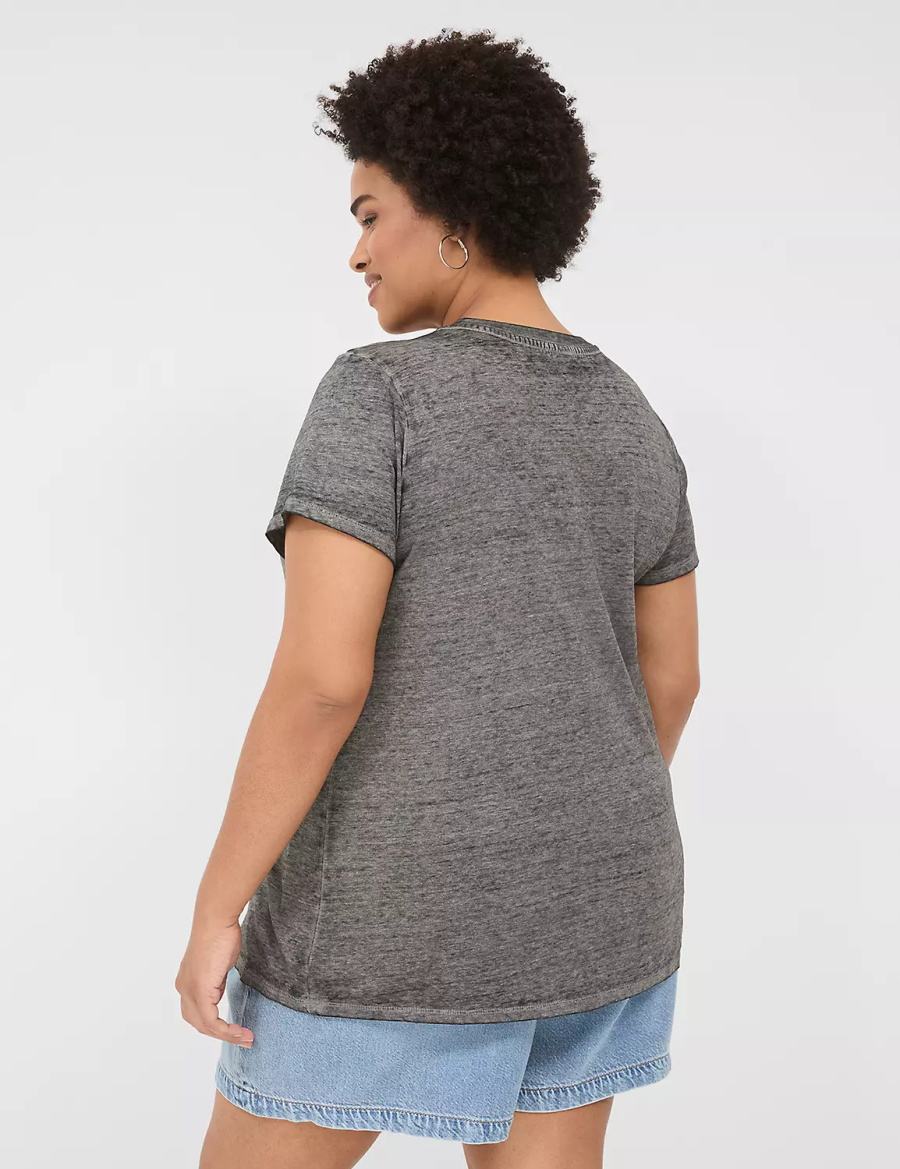 Lane Bryant On The Road Graphic Tee Women T Shirts Grey | VPX4516TH