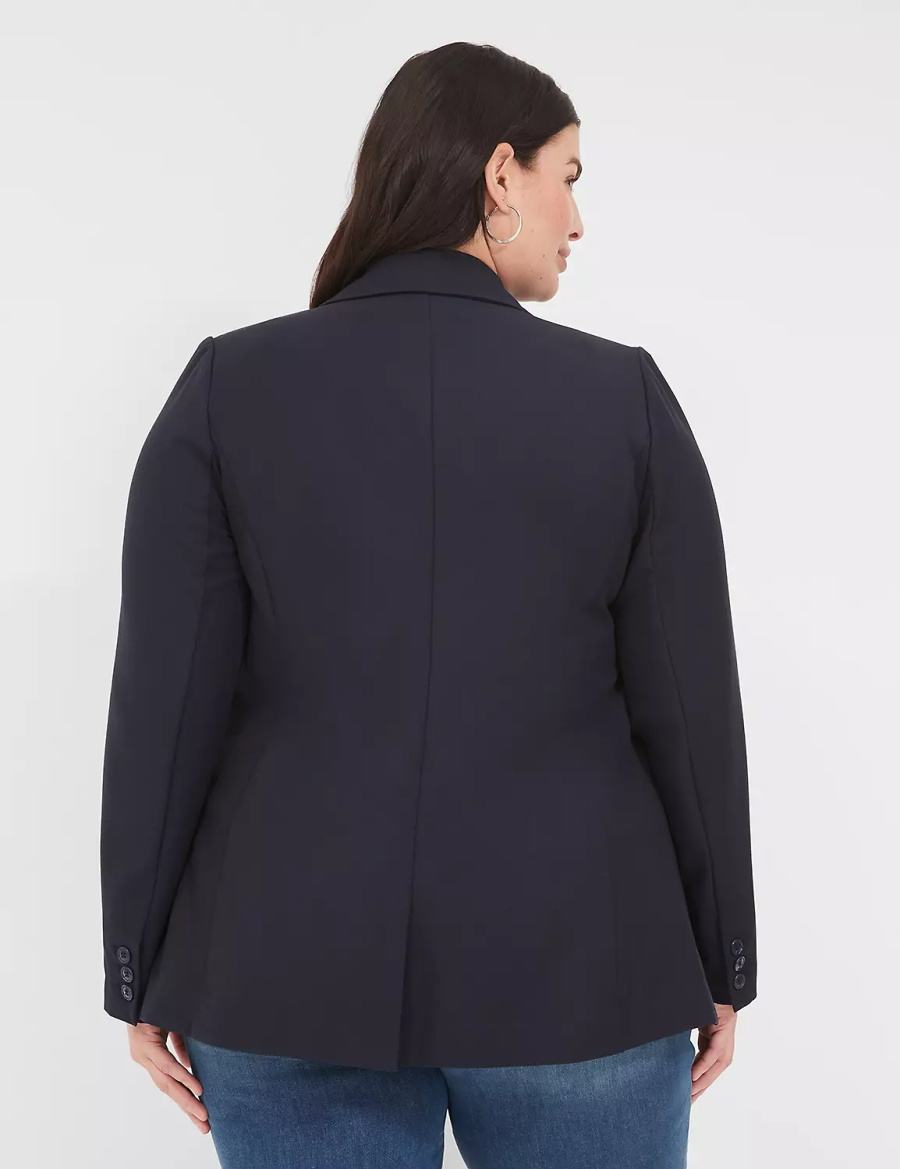 Lane Bryant Perfect Drape Women Blazers Blue | SRM7825VP