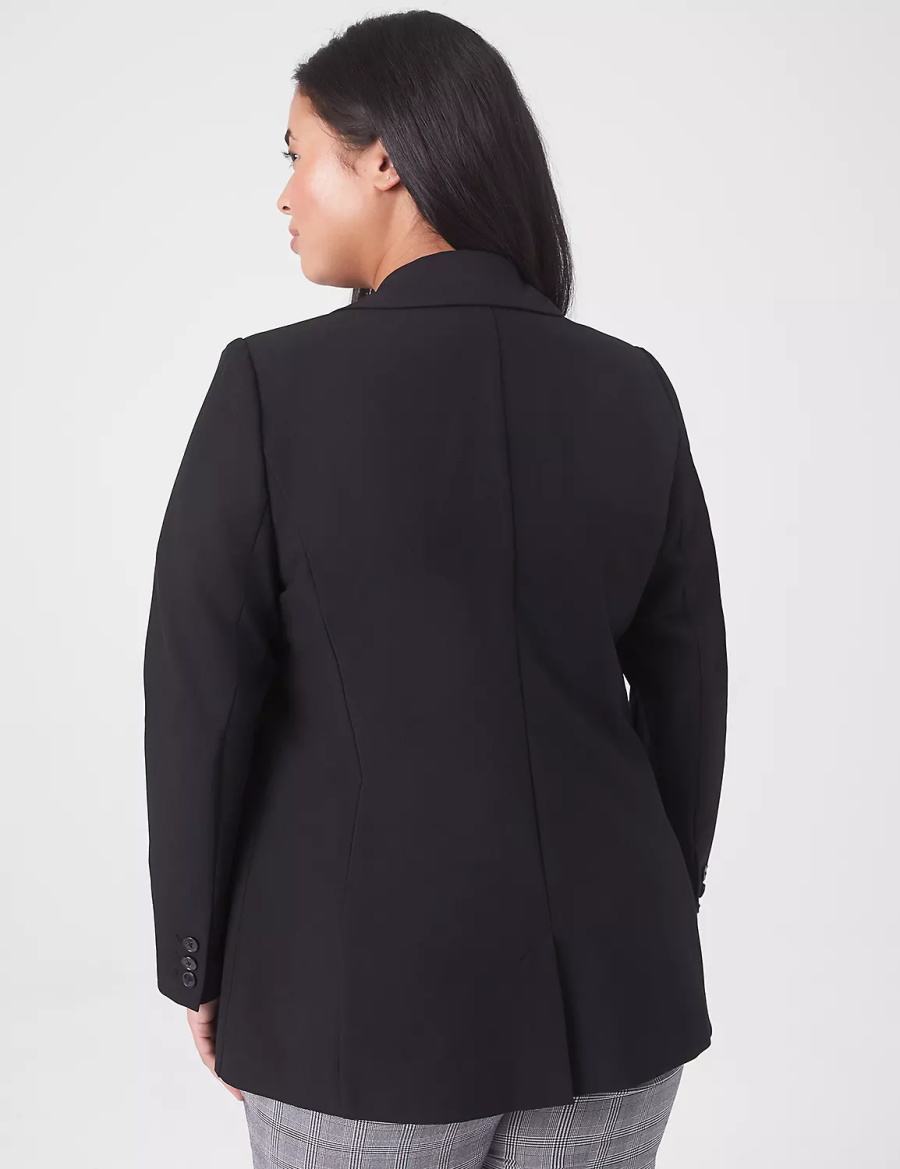 Lane Bryant Perfect Drape Women Blazers Black | AFP6413YF