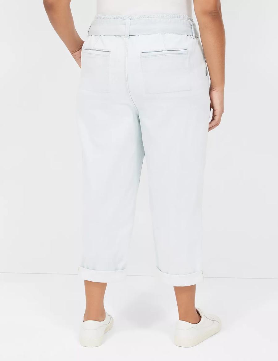 Lane Bryant Pull-On Fit Boyfriend Women Jeans Light Blue | AGT805SV