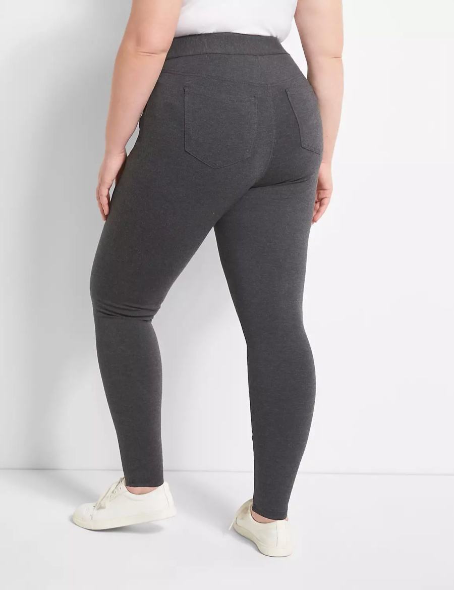 Lane Bryant Pull-On High-Rise Women Leggings Dark Grey | WRJ1775FK