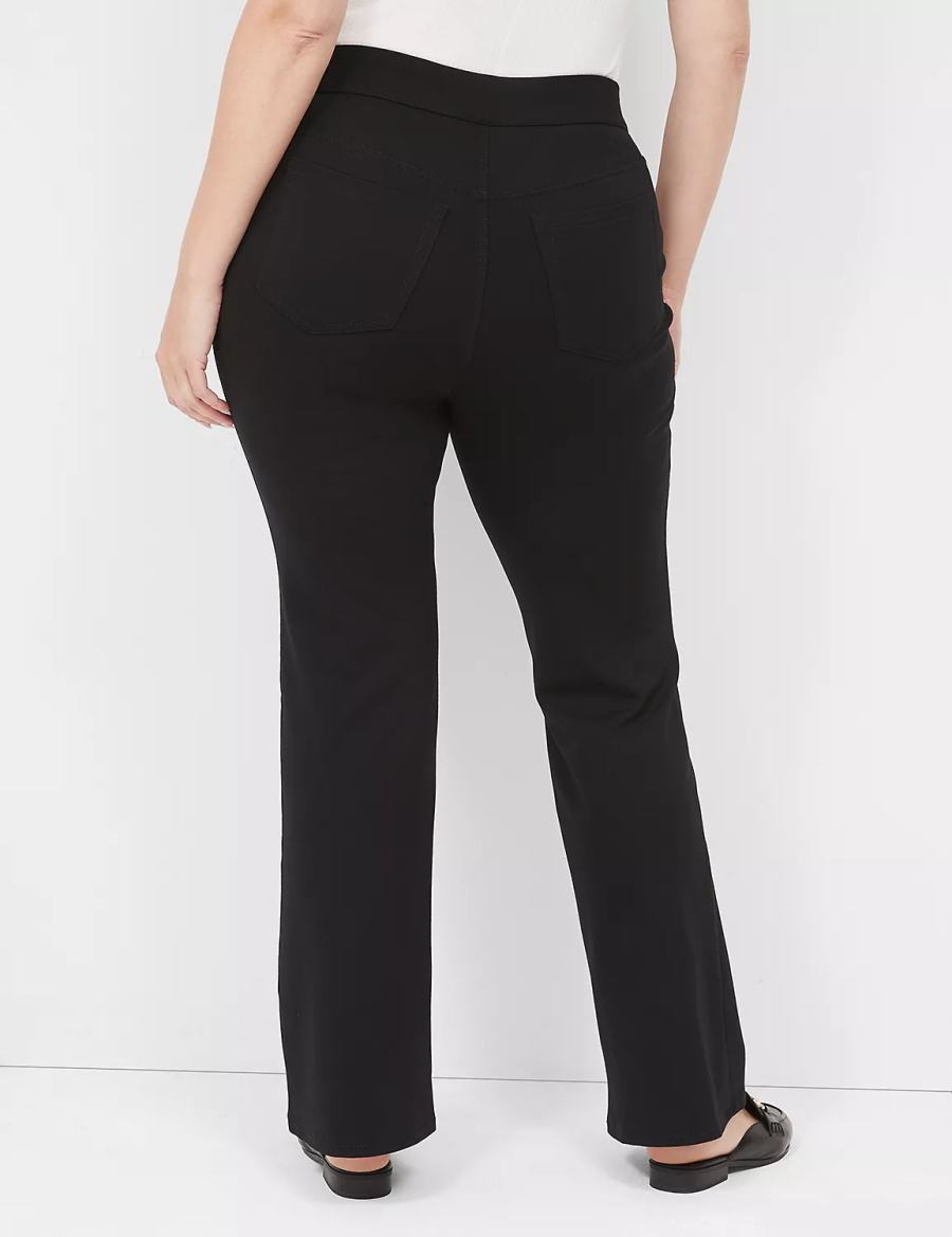 Lane Bryant Pull-On Ponte Boot Women Pants Black | ENE6879PY