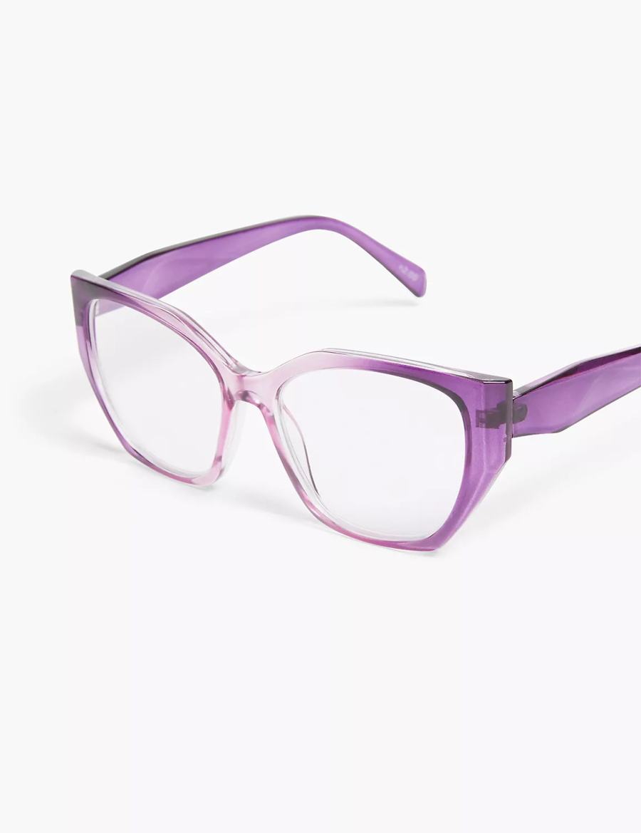 Lane Bryant Purple Ombré Cateye Reading Women Glasses Purple | FJQ6737UF