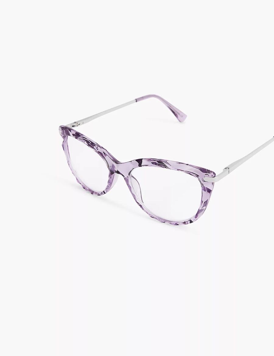 Lane Bryant Purple Textured Cateye Reading Women Glasses Purple | VSM7855DU