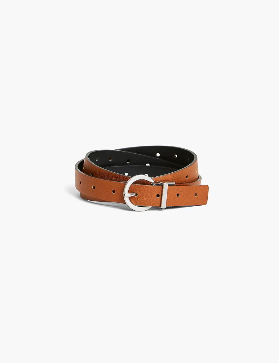 Lane Bryant Reversible Women Belts Black Brown | LJF5688JC