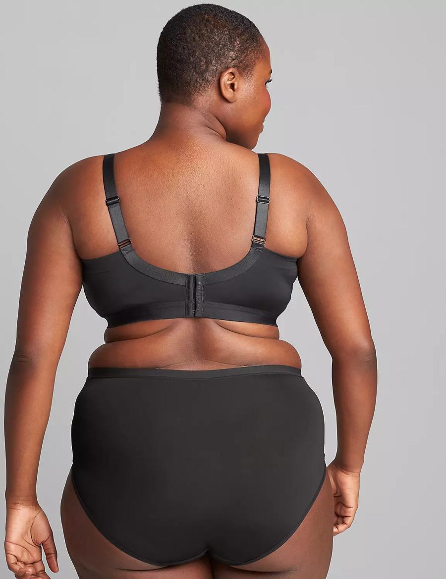 Lane Bryant Seamless Lightly Lined Nursing Women Bralettes Black | WYK6141AI