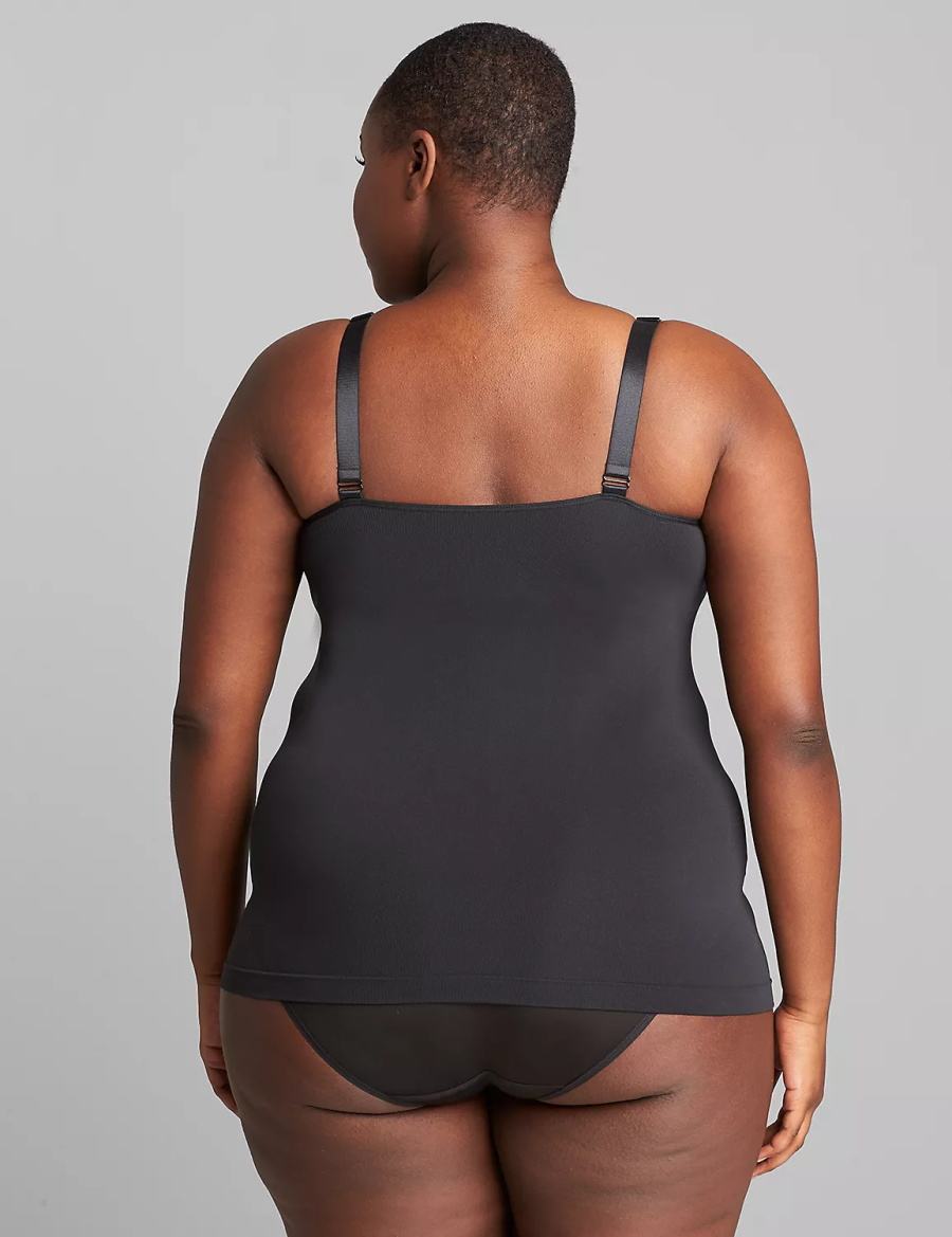 Lane Bryant Seamless Nursing Cami Women Bralettes Black | OZA1751EX