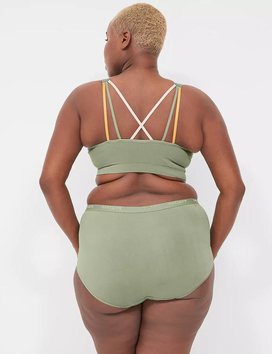 Lane Bryant Seamless Strappy-Back Women Bralettes Green | OSG5942PI