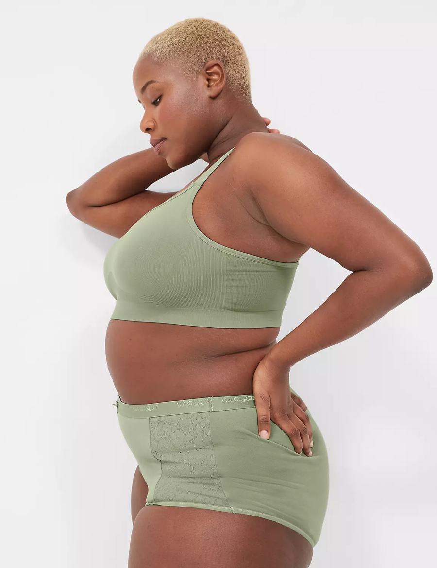 Lane Bryant Seamless Strappy-Back Women Bralettes Green | OSG5942PI