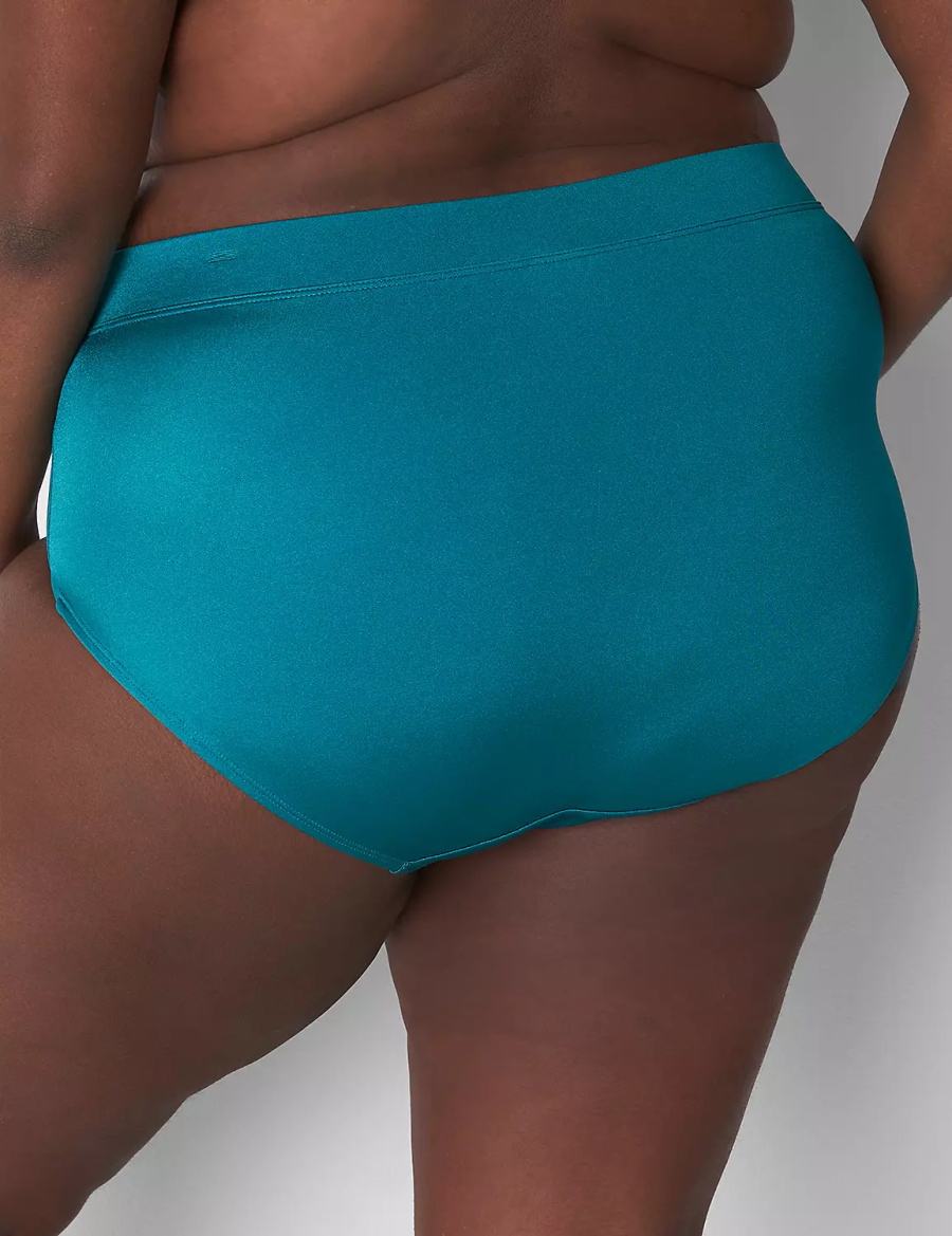 Lane Bryant Shimmer Swim Women Briefs Green | XXX5621IS