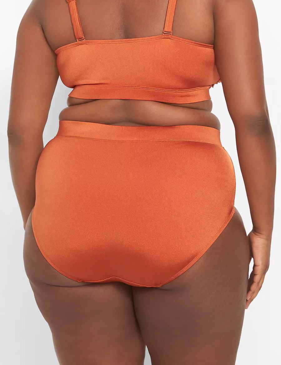 Lane Bryant Shimmer Swim Women Briefs Orange | VTY7498ZR