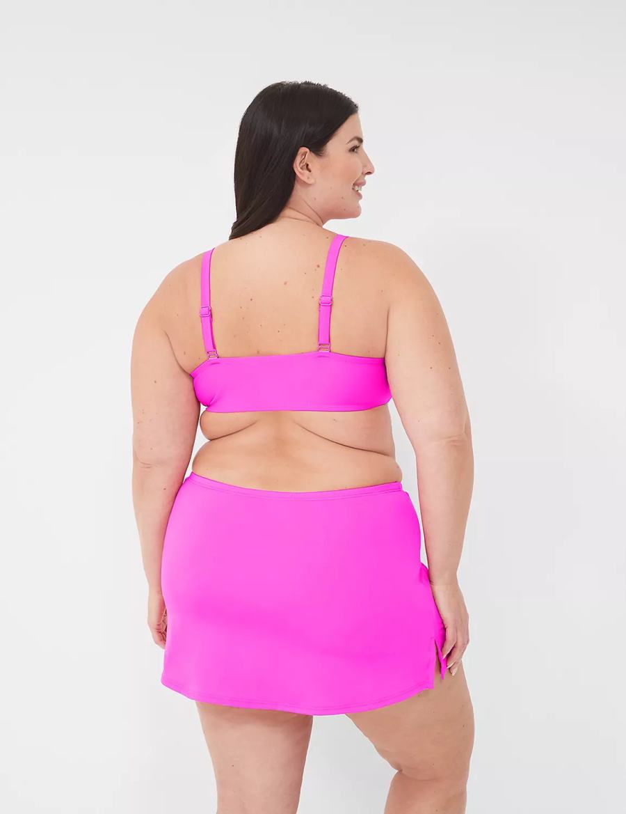 Lane Bryant Side Slit Swim Women Skirts Pink | JJO3962BI