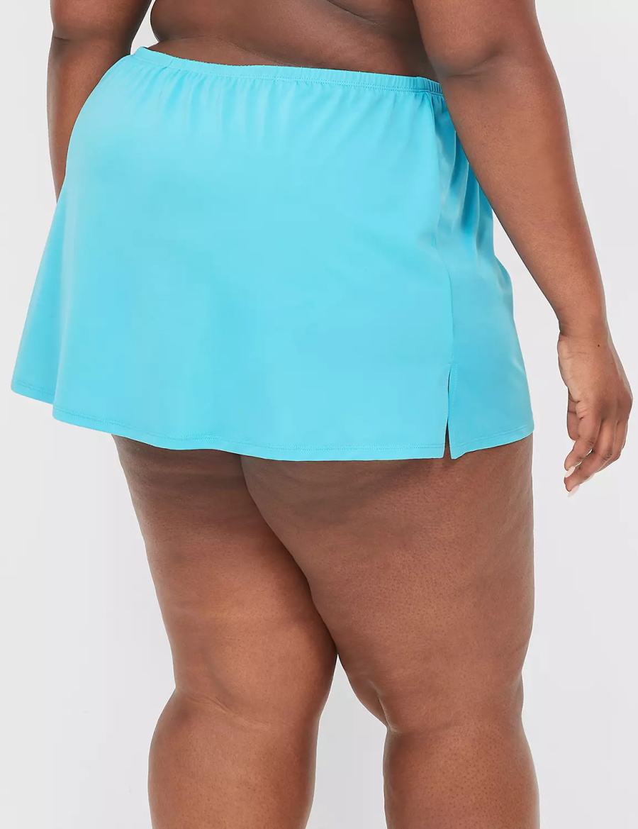 Lane Bryant Side Slit Swim Women Skirts Blue | XCT4383MR