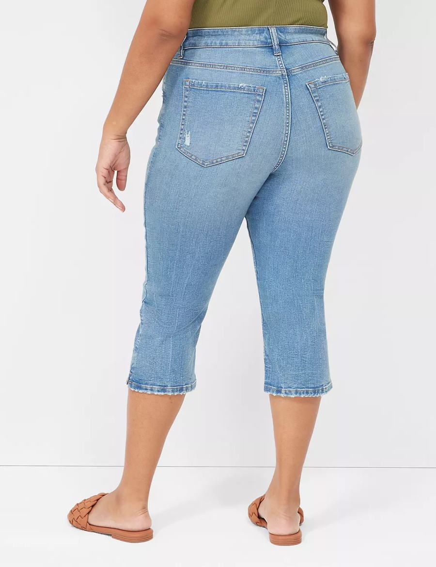 Lane Bryant Signature Fit High-Rise Pedal Women Jeans Blue | YYQ6739AP