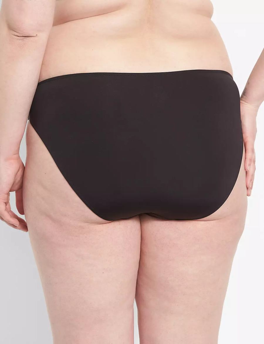 Lane Bryant Slick Chicks Adaptive High-Cut Women Briefs Black | IBX5048CD