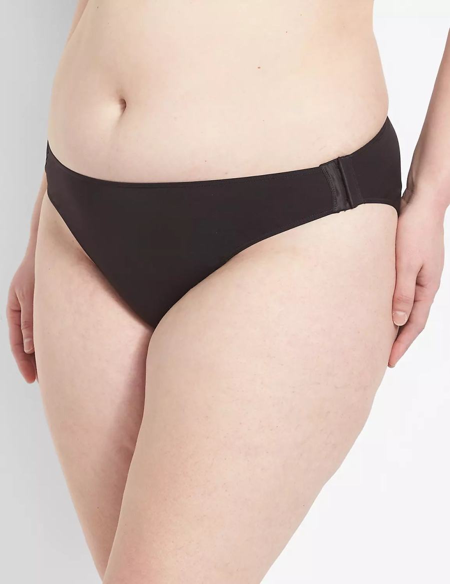 Lane Bryant Slick Chicks Adaptive High-Cut Women Briefs Black | IBX5048CD