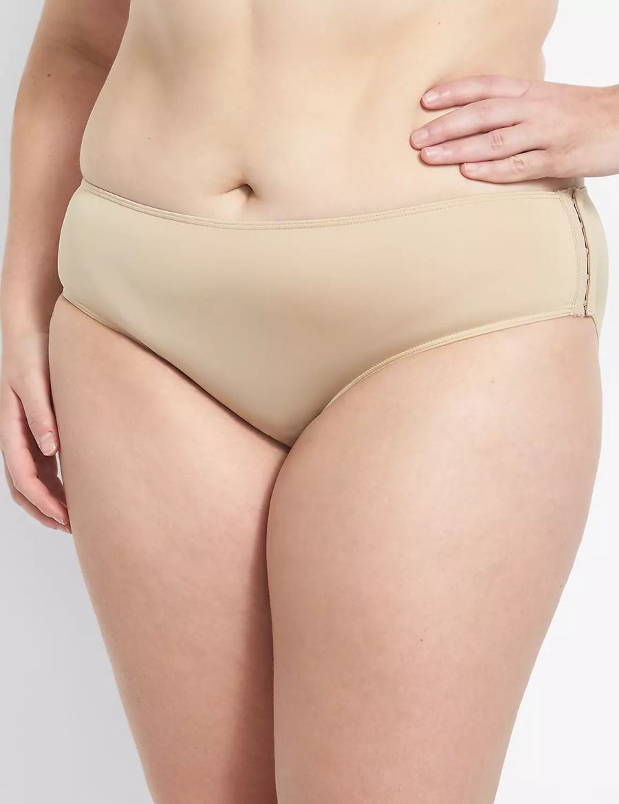 Lane Bryant Slick Chicks Adaptive Women Hipster Panty Beige | USZ4139OG