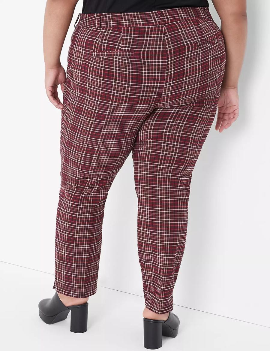 Lane Bryant Slim Ankle 4-Season Women Pants Red | WDU421ZS