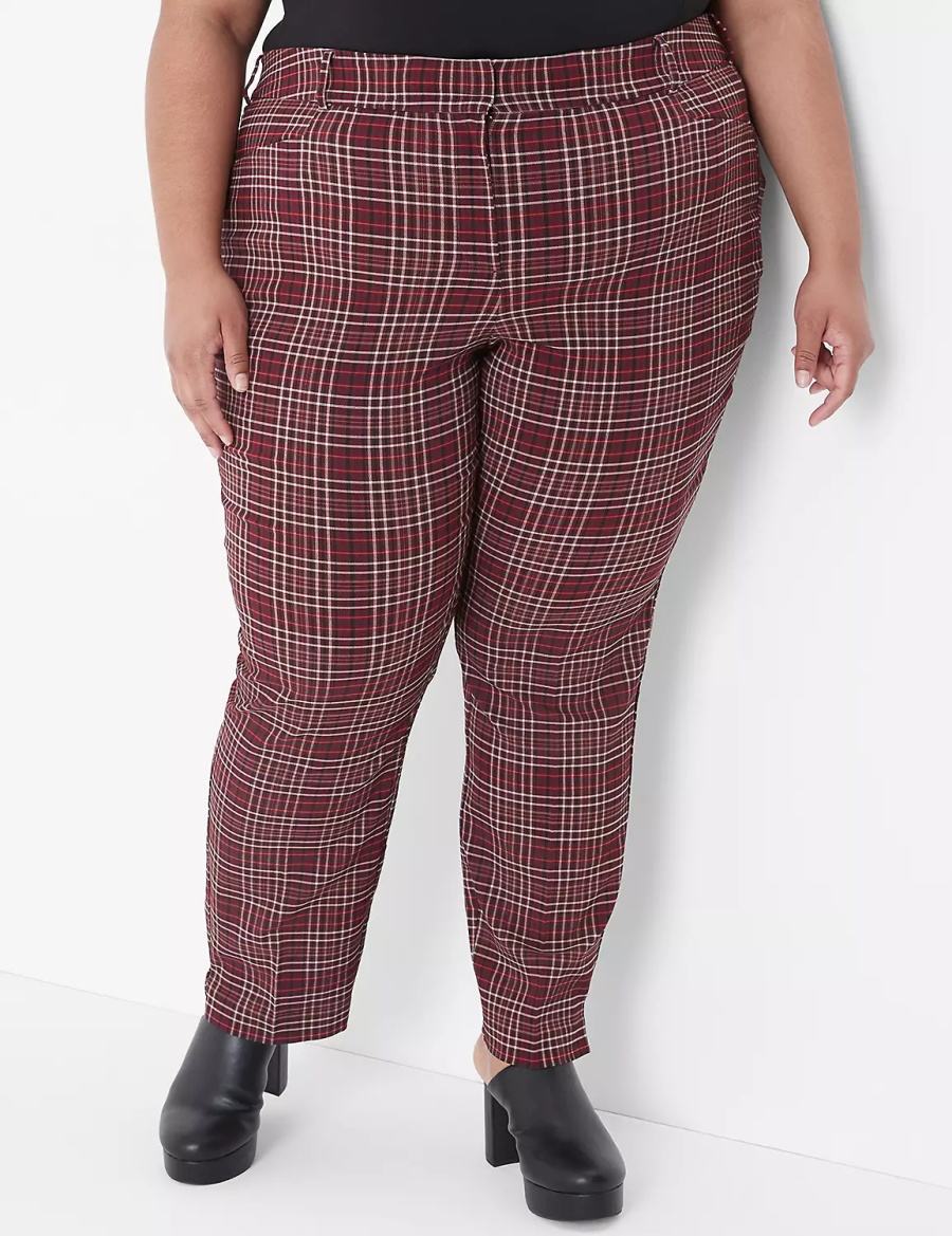 Lane Bryant Slim Ankle 4-Season Women Pants Red | WDU421ZS