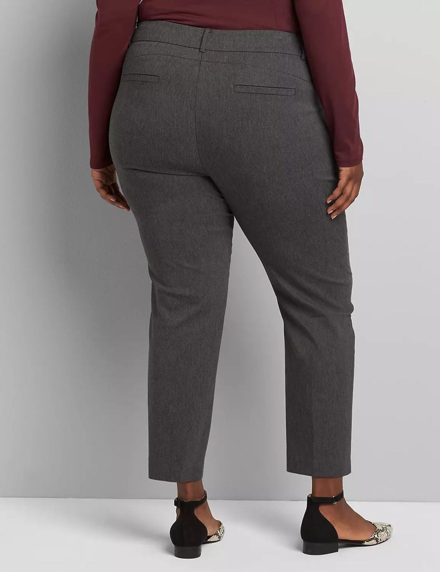 Lane Bryant Slim Ankle 4-Season Women Pants Grey | HUQ6871IT