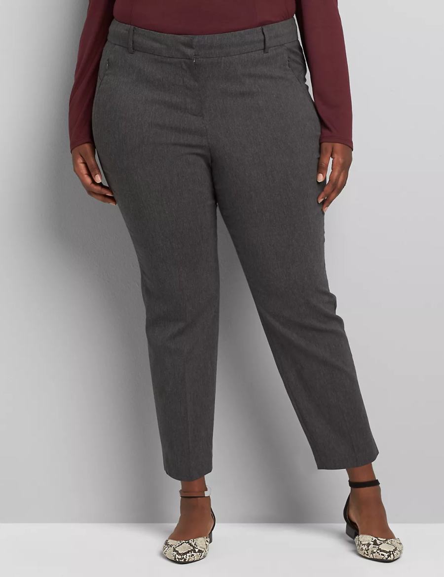 Lane Bryant Slim Ankle 4-Season Women Pants Grey | HUQ6871IT