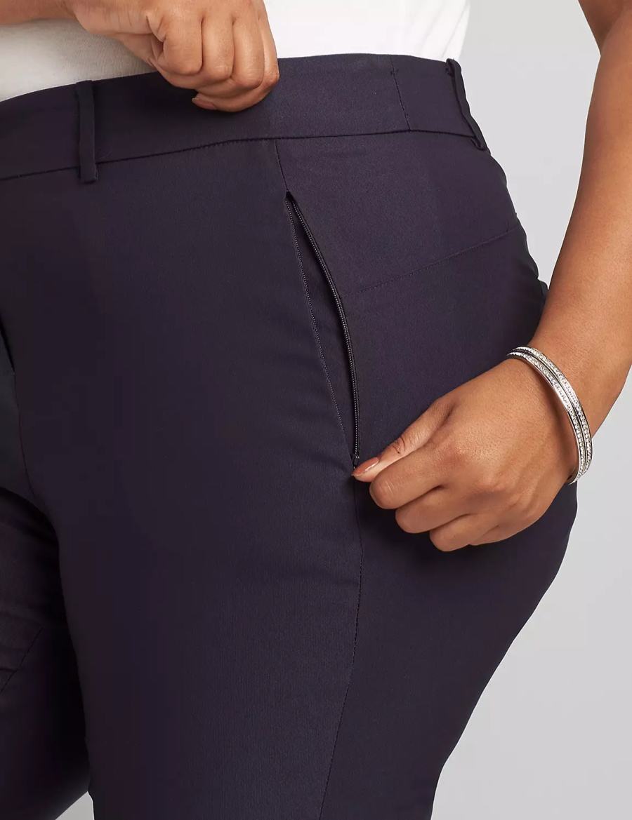 Lane Bryant Slim Ankle 4-Season Women Pants Blue | DDE6273XL