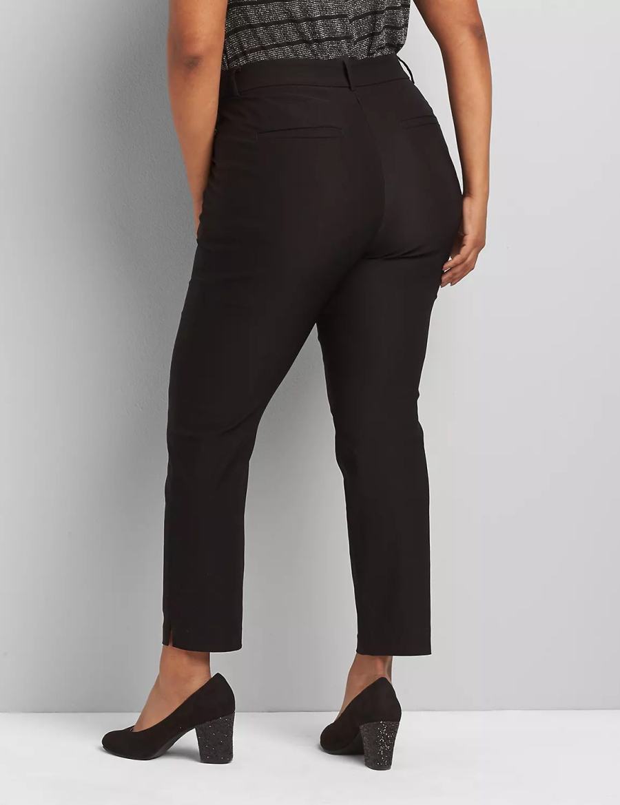 Lane Bryant Slim Ankle 4-Season Women Pants Black | HYV212WJ