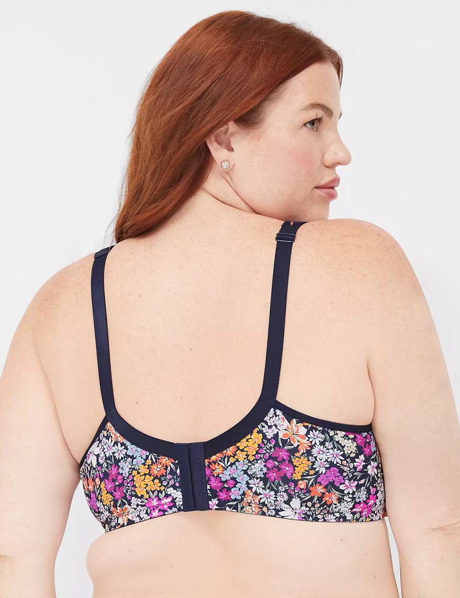 Lane Bryant Smooth Lightly Lined Women Balconette Bra Blue | TKN191IE