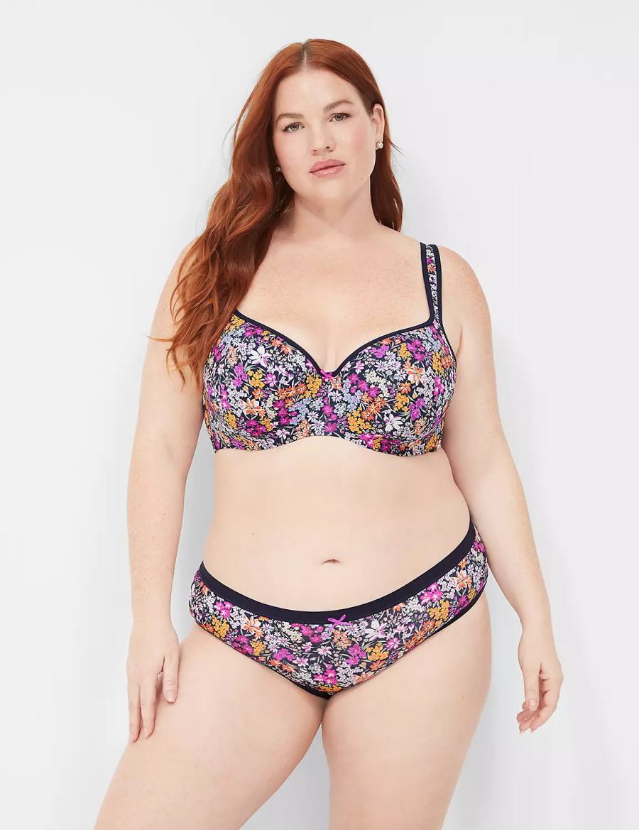 Lane Bryant Smooth Lightly Lined Women Balconette Bra Blue | TKN191IE