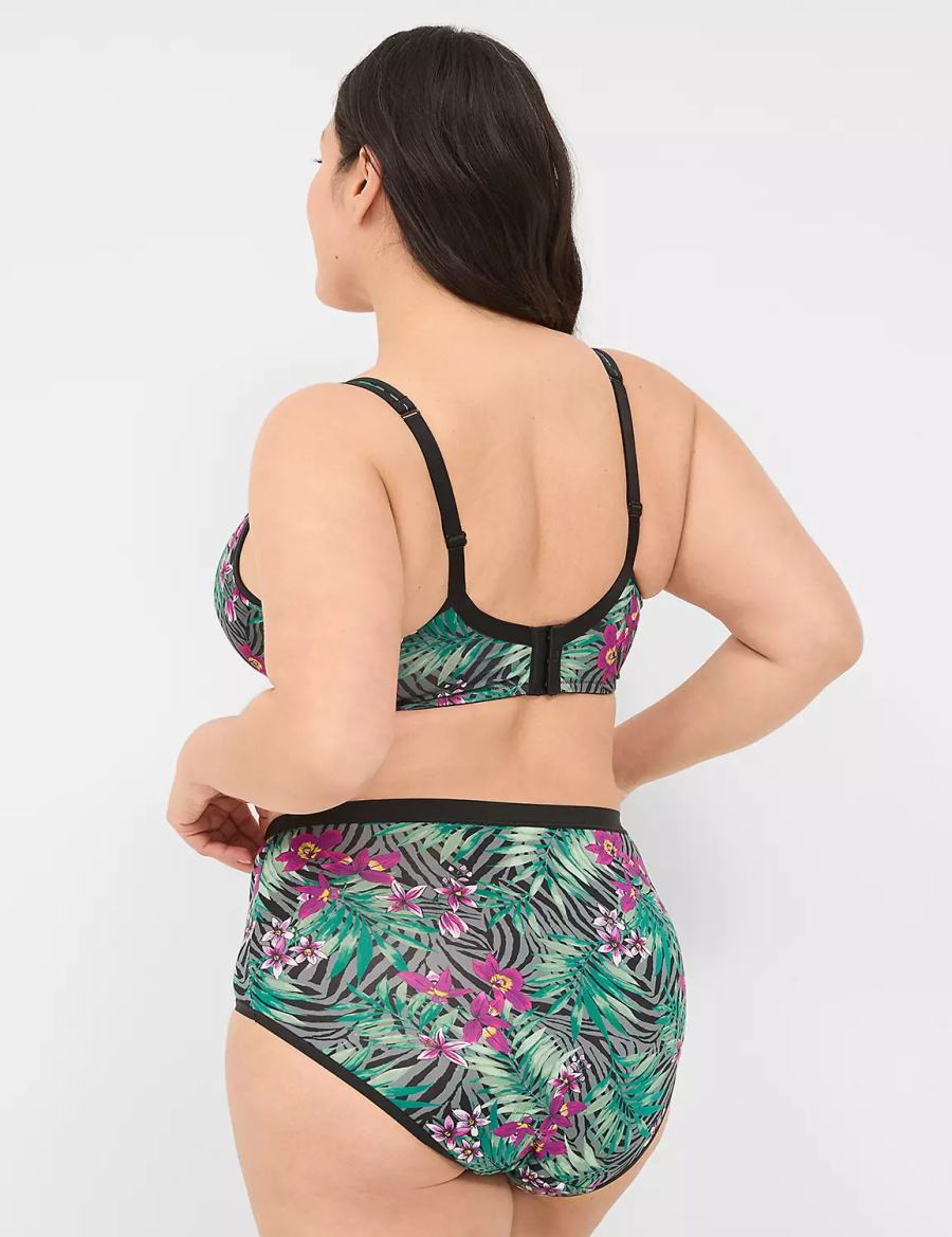 Lane Bryant Smooth Lightly Lined Women Balconette Bra Green Multicolor | ULQ7449LN