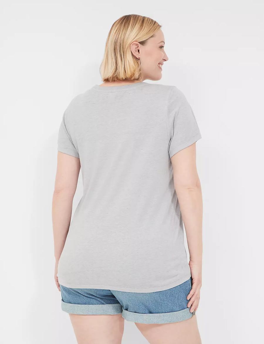 Lane Bryant Sol Sun Graphic Tee Women T Shirts Grey | UTM1931FK