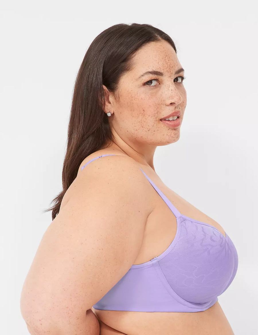 Lane Bryant Spacer Lightly Lined Women Balconette Bra Purple | NCV1991CI