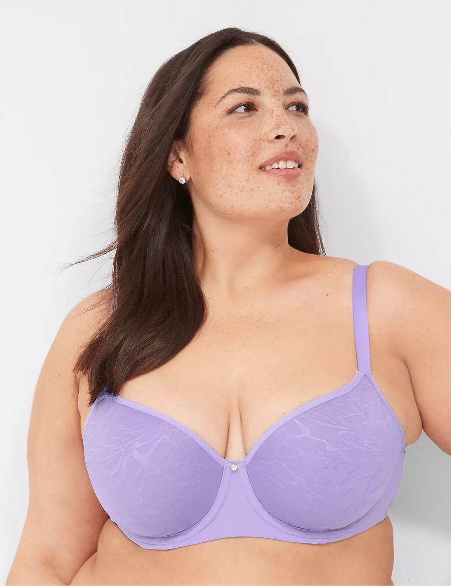 Lane Bryant Spacer Lightly Lined Women Balconette Bra Purple | NCV1991CI