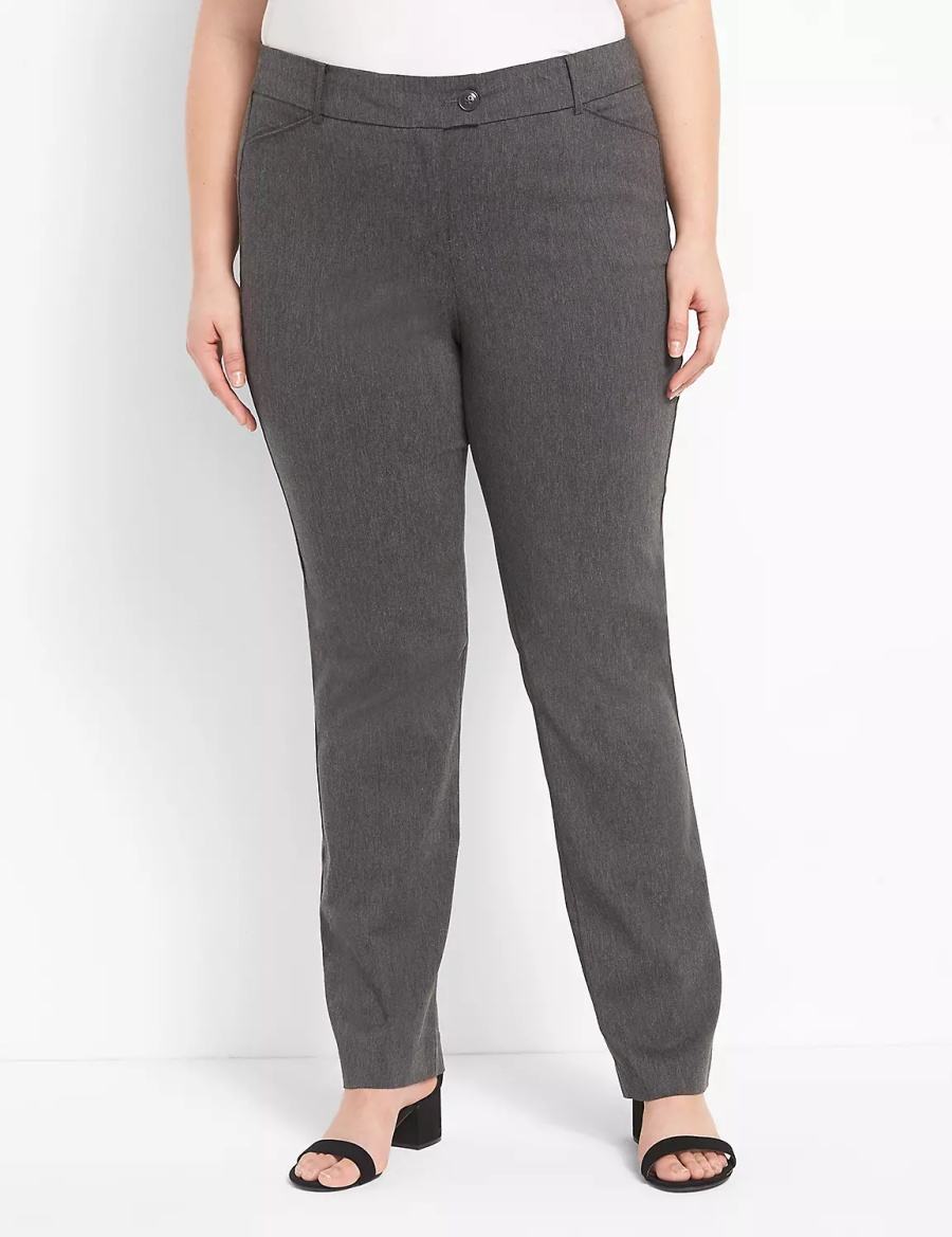 Lane Bryant Straight Leg 4-Season Women Pants Grey | LKA10067FF