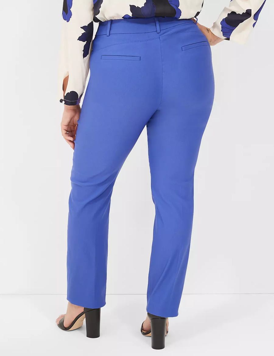 Lane Bryant Straight Leg 4-Season Women Pants Blue | QYI1363VR